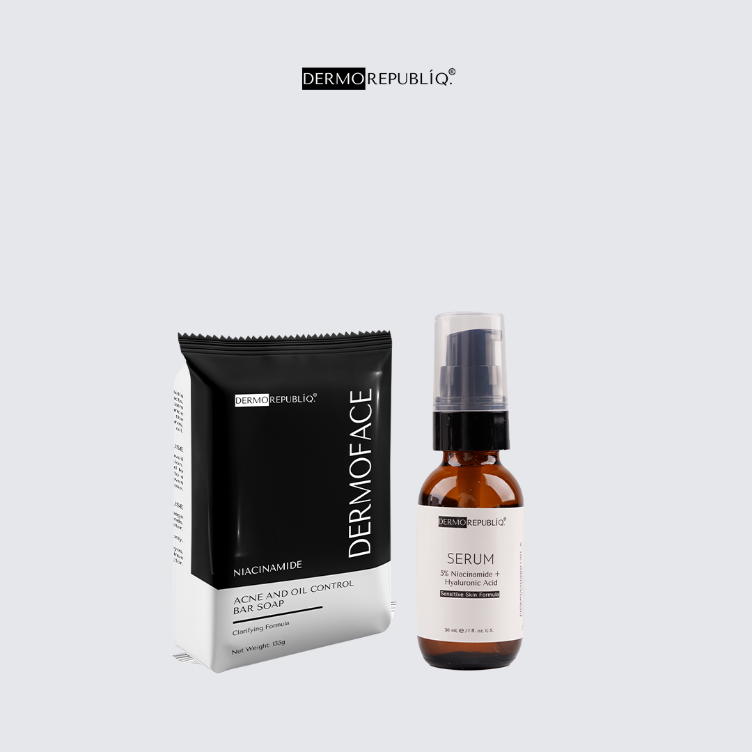 Dermorepubliq Dermo Duo - Best-Sellers (5% Niacinamide + HA Serum, Niacinamide Acne and Oil Control)