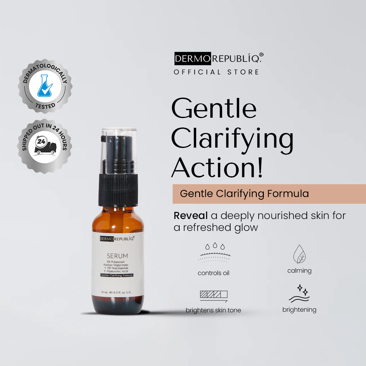 Dermorepubliq 5% Potassium Azeloyl Diglycinate + 2% Niacinamide + Hyaluronic Acid Serum
