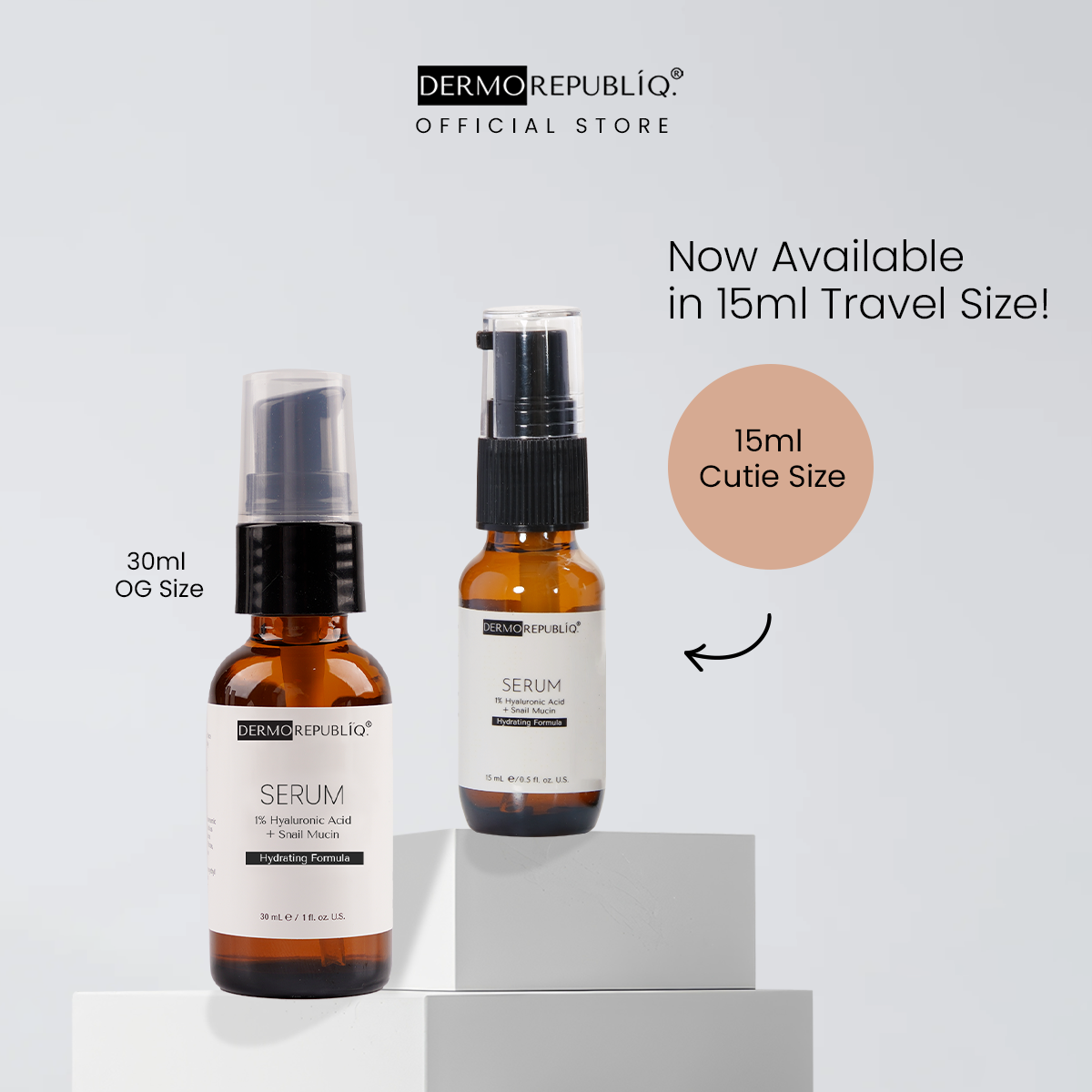 Dermorepubliq 1% Hyaluronic Acid + Snail Mucin Serum - 30 mL