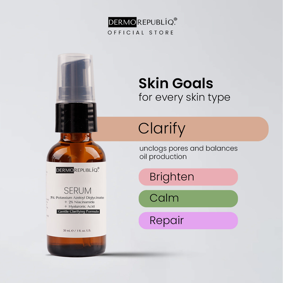 Dermorepubliq 5% Potassium Azeloyl Diglycinate + 2% Niacinamide + Hyaluronic Acid Serum