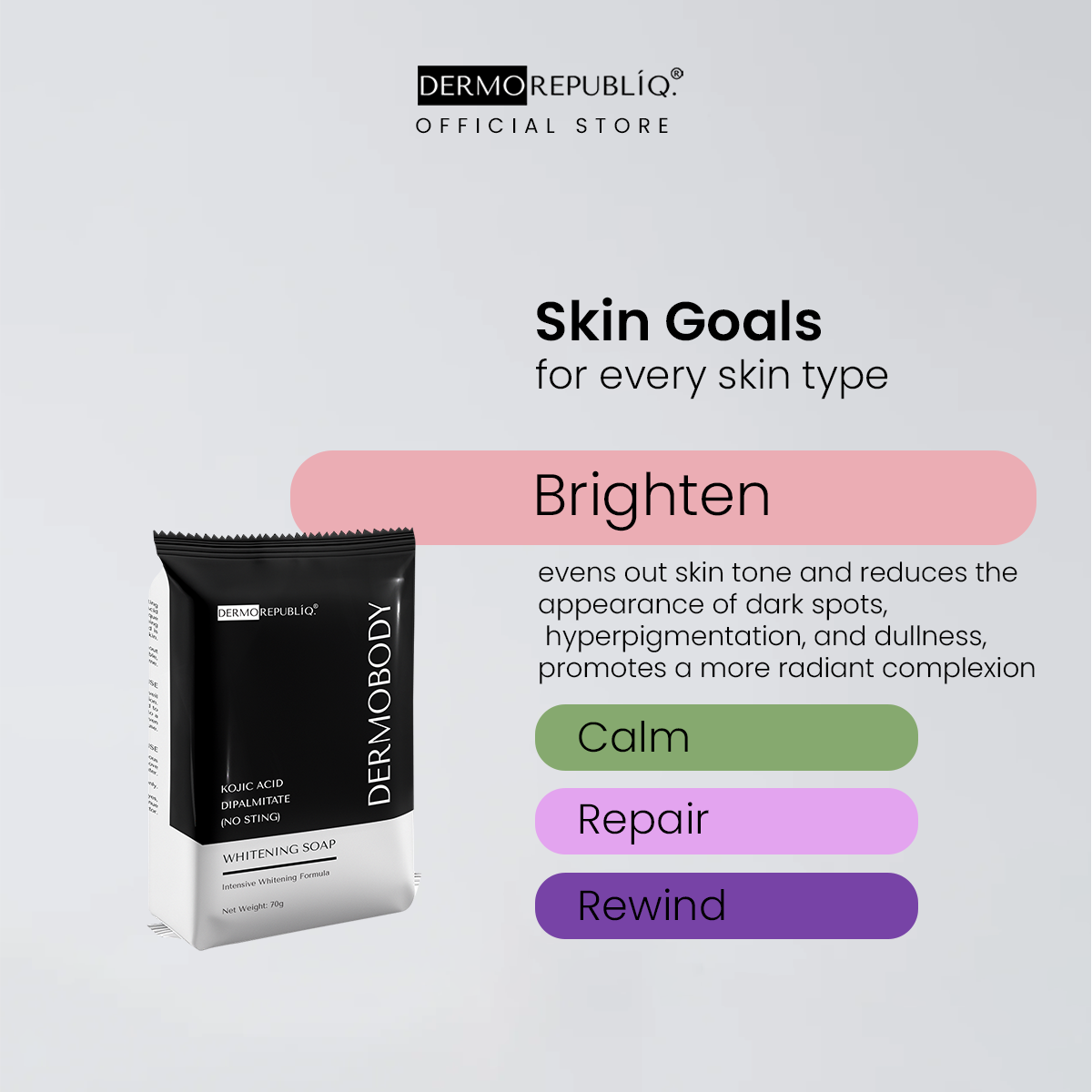 DermoBody Kojic Acid Dipalmitate No Sting Brightening Body Bar