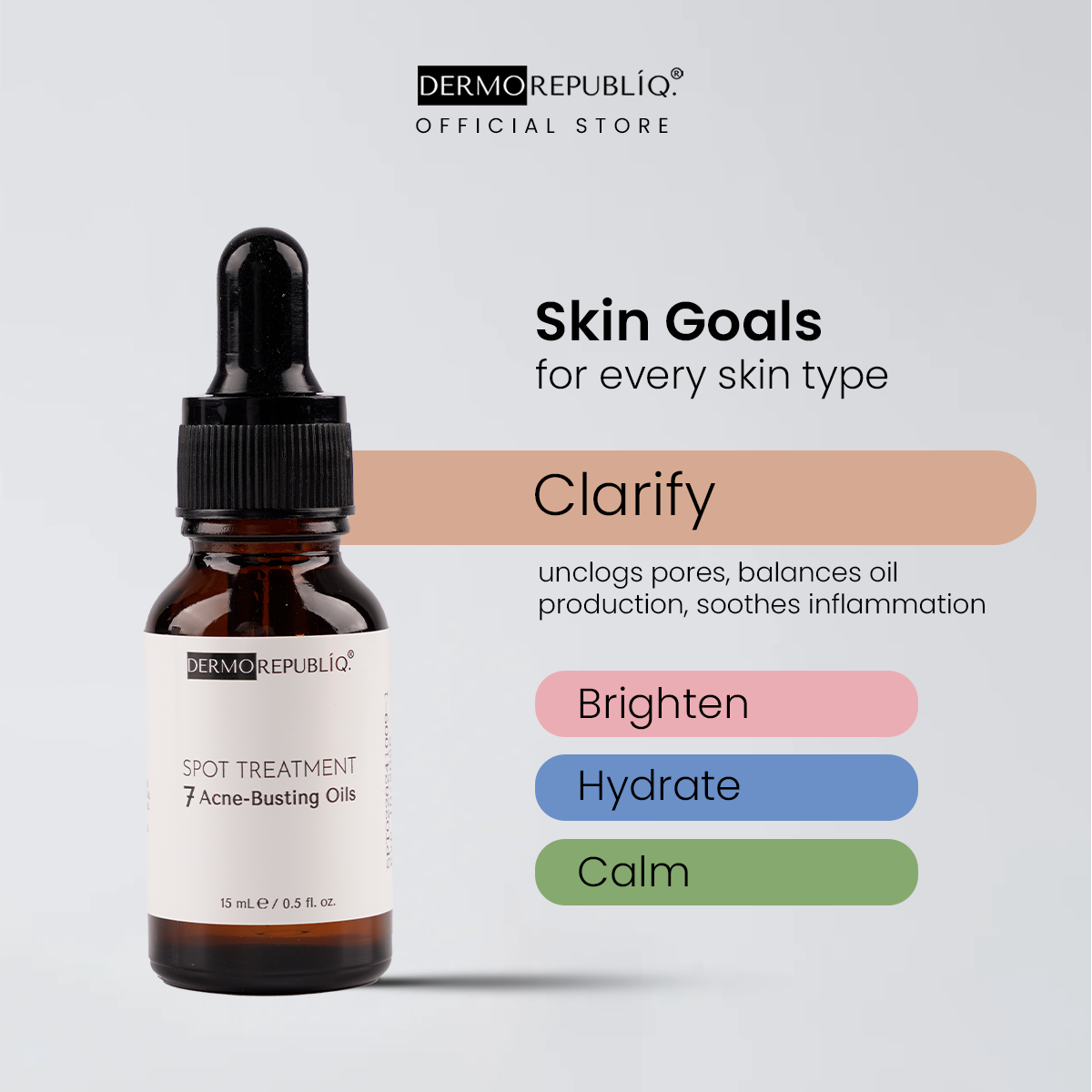 Dermorepubliq Spot Treatment - 7 Acne-Busting Oils Serum - 15 mL