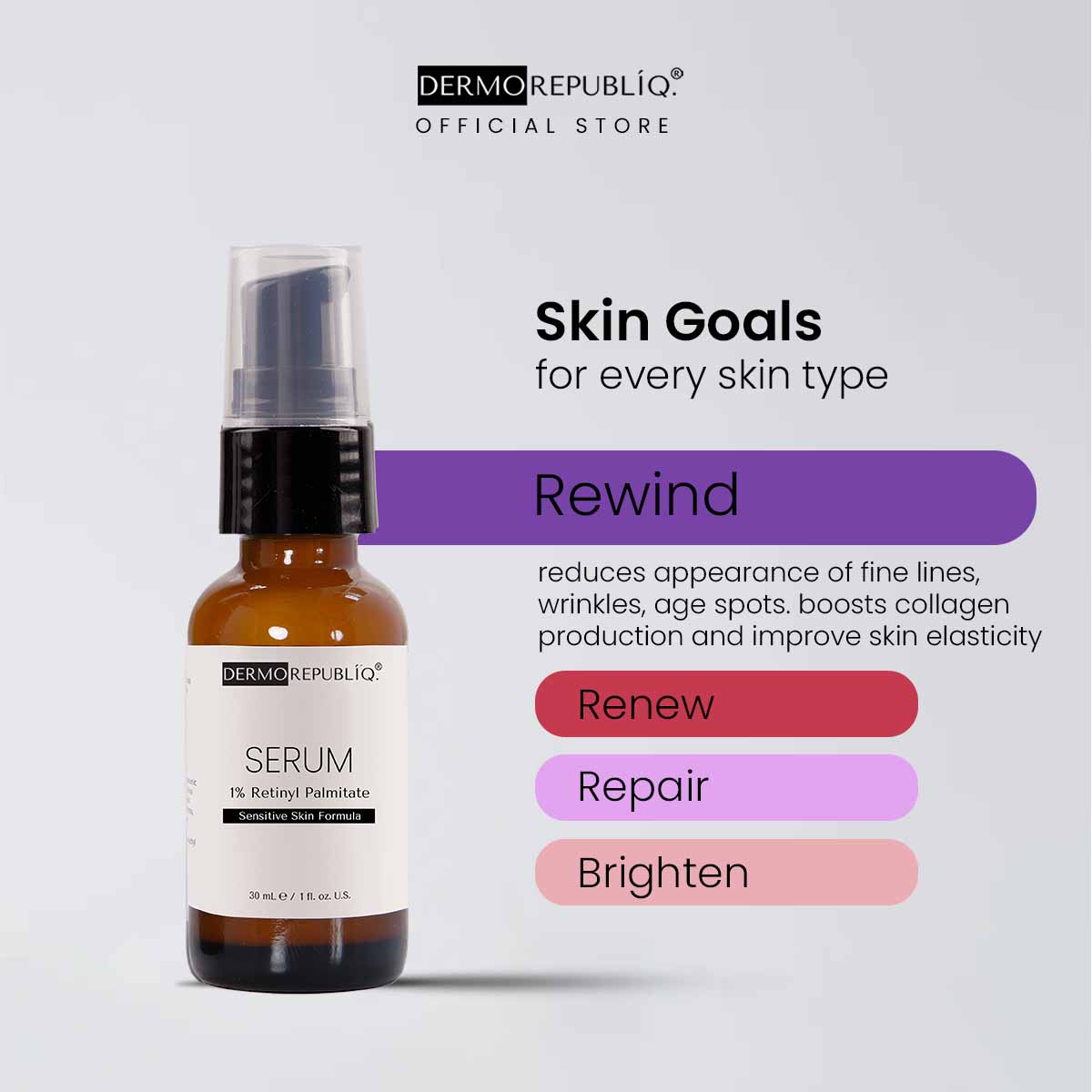 Dermorepubliq 1% Retinyl Palmitate Serum Sensitive Skin Formula