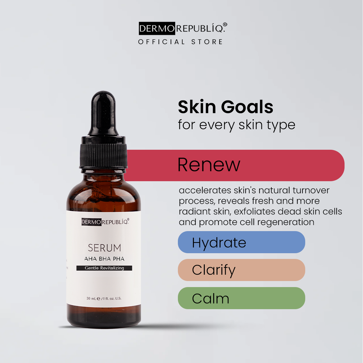 Dermorepubliq AHA BHA PHA Gentle Revitalizing Serum