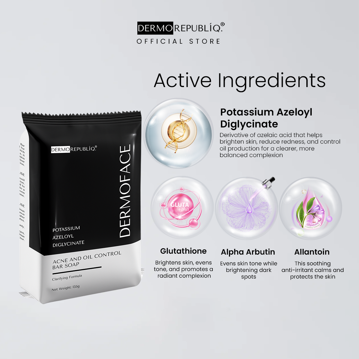 DermoFace Potassium Azeloyl Diglycinate Clarifying Oil Control for Acne prone Soap Bar