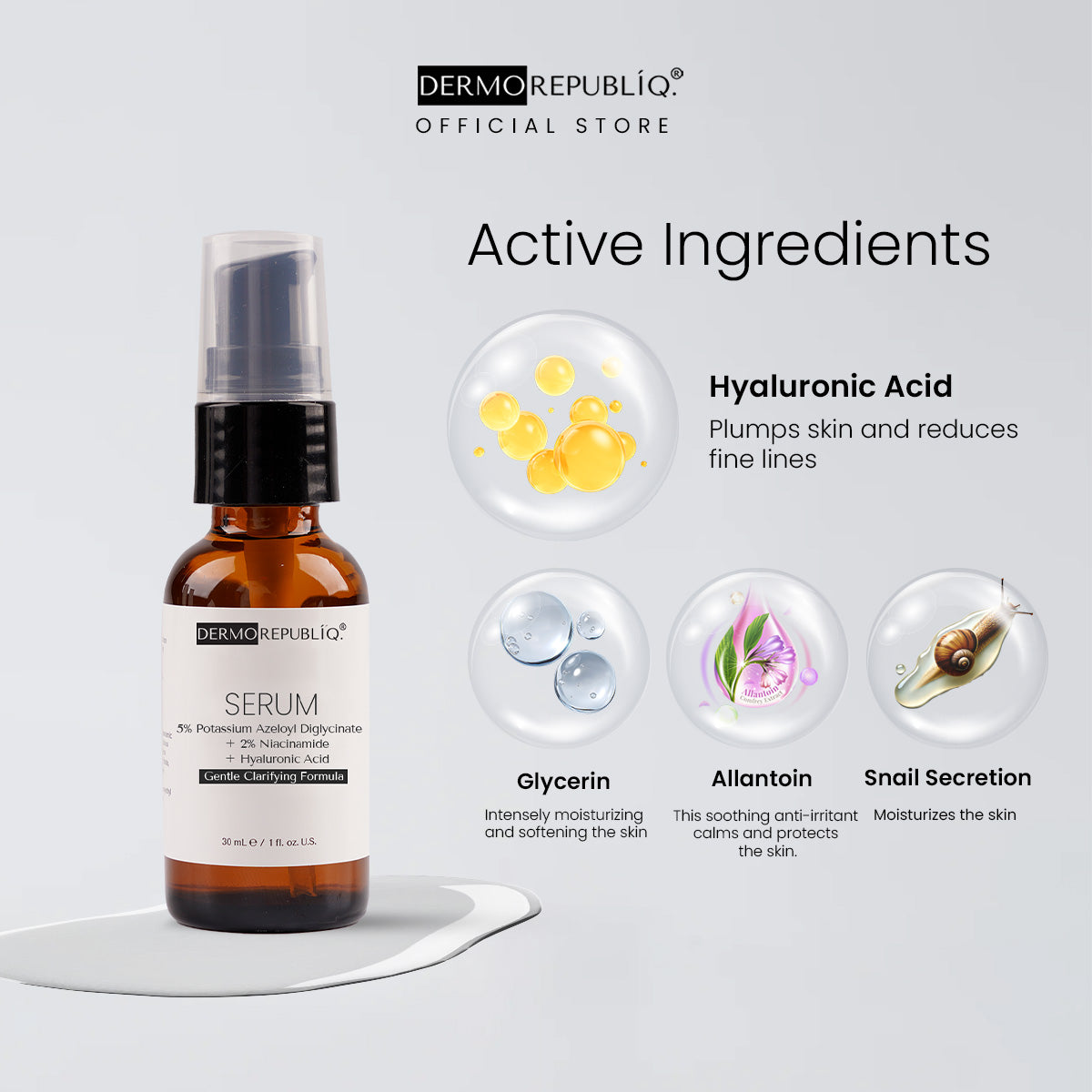 Dermorepubliq 5% Potassium Azeloyl Diglycinate + 2% Niacinamide + Hyaluronic Acid Serum
