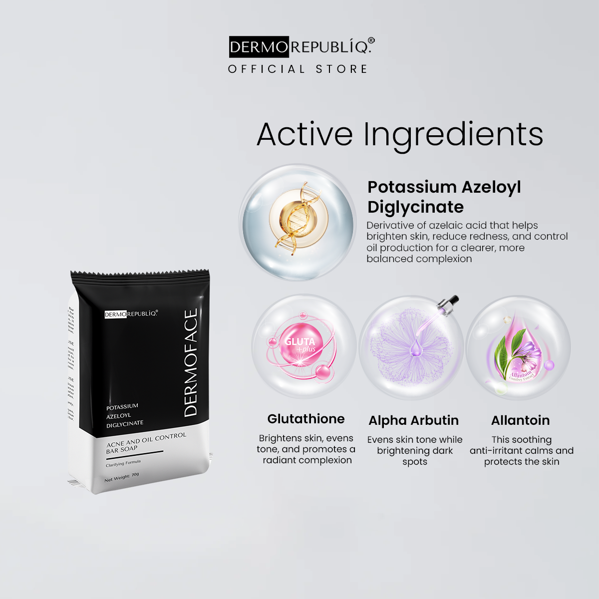 DermoFace Potassium Azeloyl Diglycinate Clarifying Oil Control for Acne prone Soap Bar