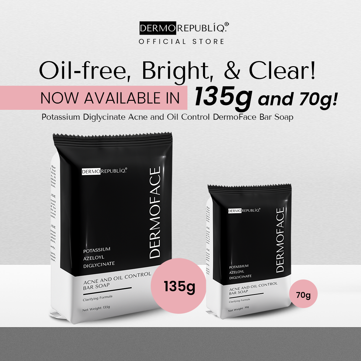 DermoFace Potassium Azeloyl Diglycinate Clarifying Oil Control for Acne prone Soap Bar