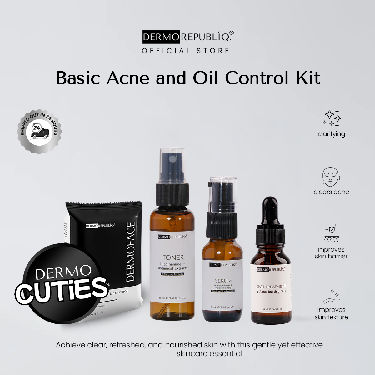 Dermorepubliq Basic Acne and Oil Control Kit