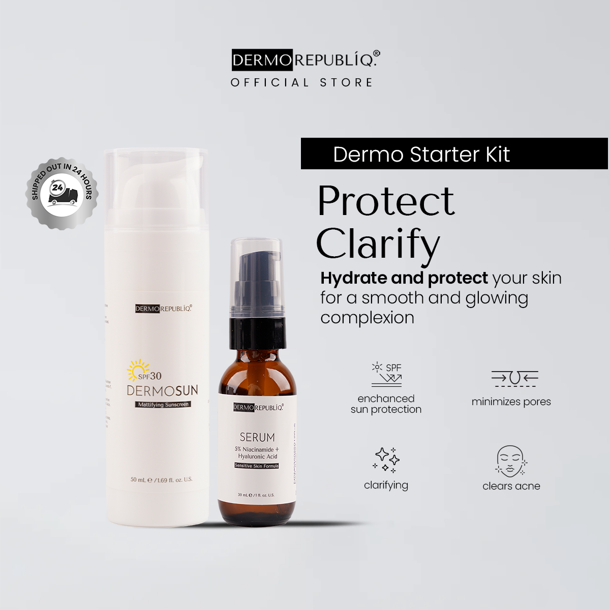 Dermorepubliq Dermo Starter Kit - Skincare Routine Must-Haves