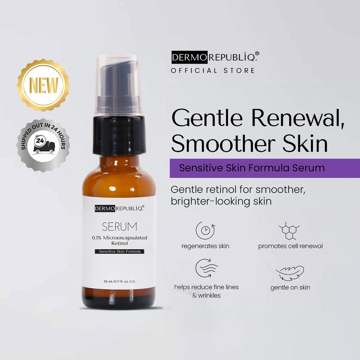Dermorepubliq 0.1% Microencapsulated Retinol Serum – Sensitive Skin Formula