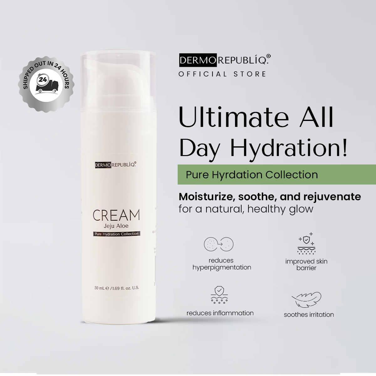 Dermorepubliq Pure Hydration Jeju Aloe Hydrating Cream