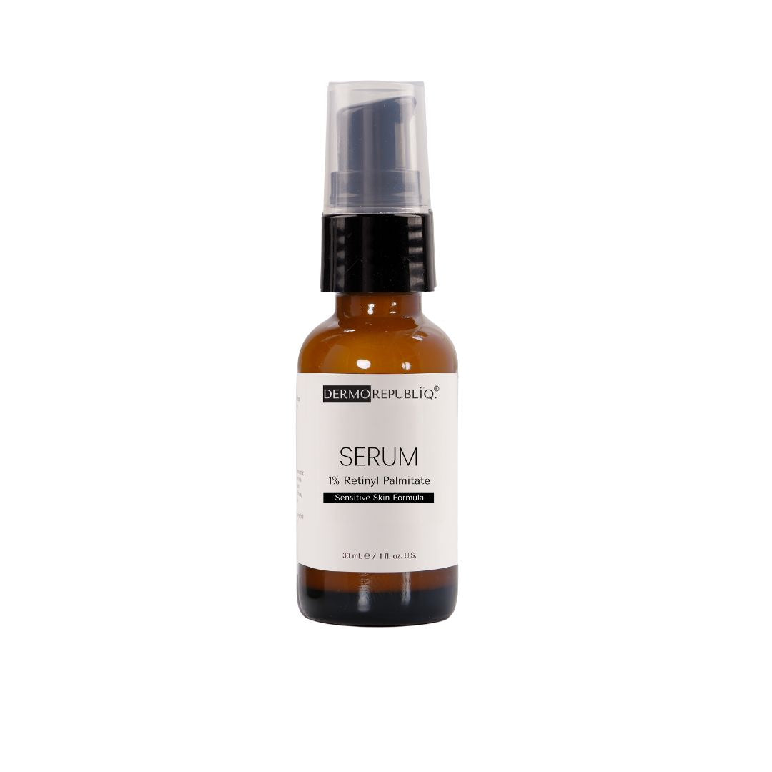 Dermorepubliq Vitamin C (L-Ascorbic) & 1% Retinyl Palmitate Morning and Night Set - Sensitive Skins - 2x30mL