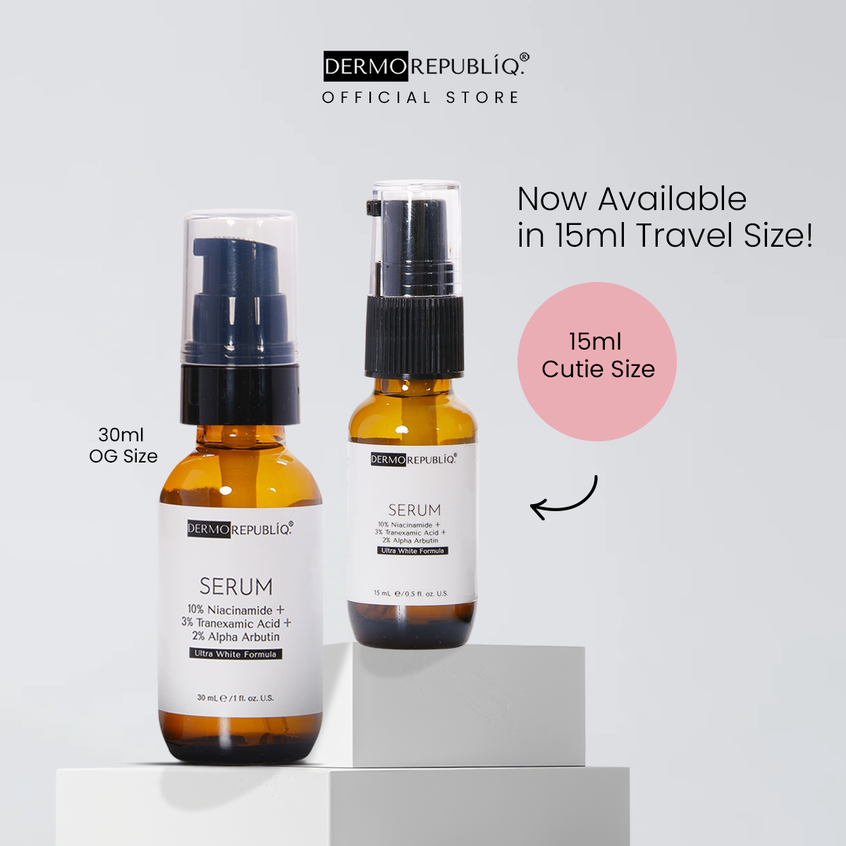 Dermorepubliq 10% Niacinamide + 3% Tranexamic Acid + 2% Alpha Arbutin Ultra White Serum - 30 mL
