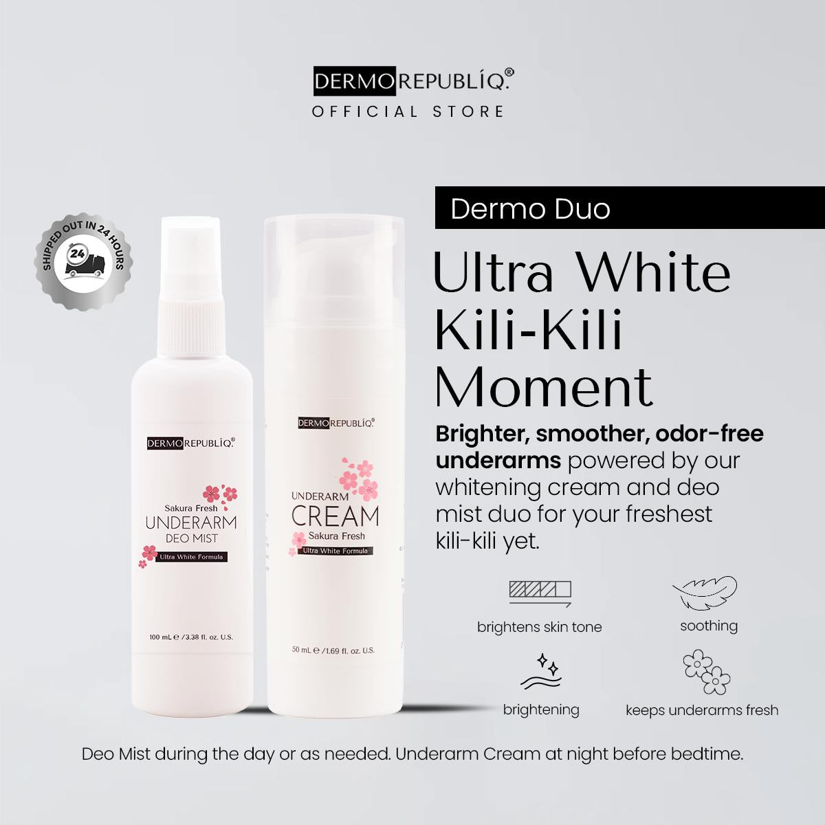 Dermo Duo – Ultra White Kili-Kili Moment (Deo Mist + Cream)