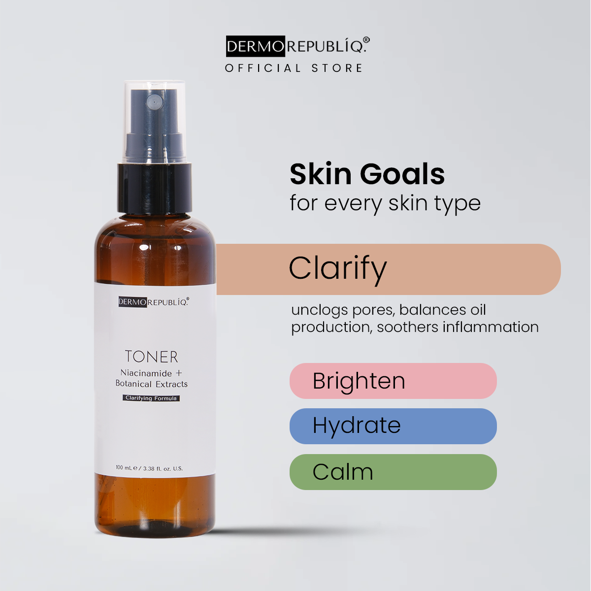Dermorepubliq Clarifying Formula Toner Niacinamide + Botanical Extracts - 100 mL