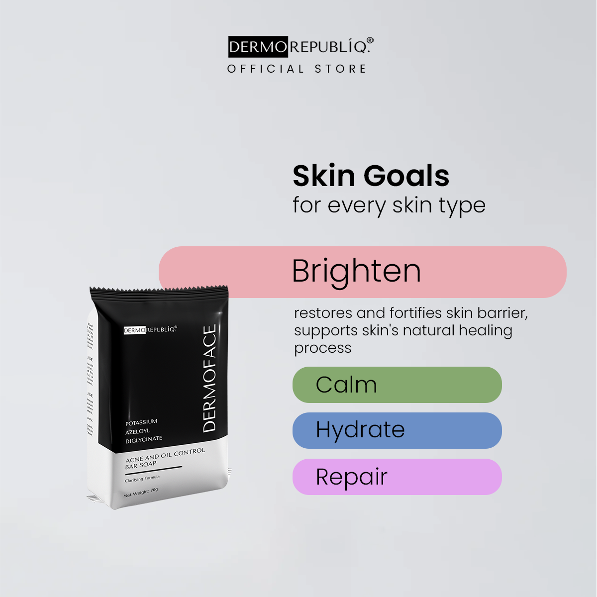 DermoFace Potassium Azeloyl Diglycinate Clarifying Oil Control for Acne prone Soap Bar