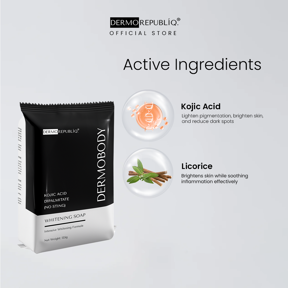 DermoBody Kojic Acid Dipalmitate No Sting Brightening Body Bar