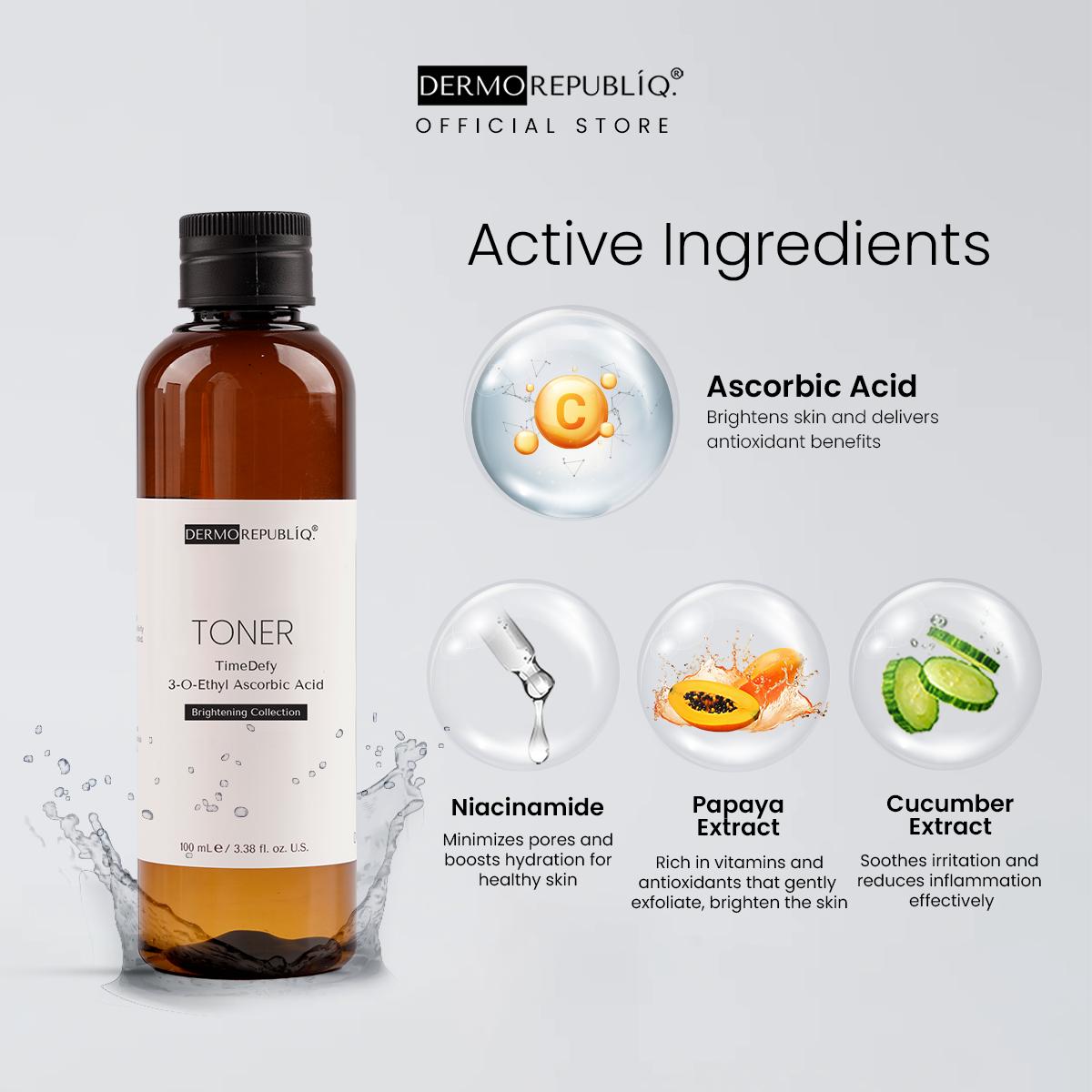 Dermorepubliq TimeDefy 3-O-Ethyl Ascorbic Acid Brightening Toner