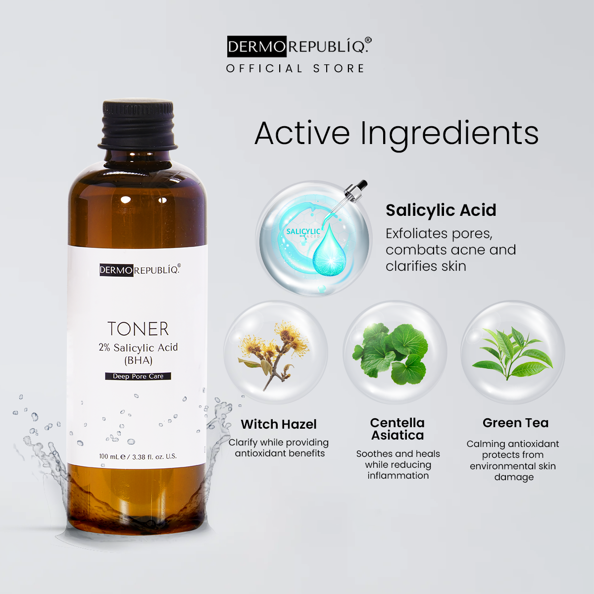 Dermorepubliq 2% Salicylic Acid (BHA) Deep Pore Care Toner - 100 mL