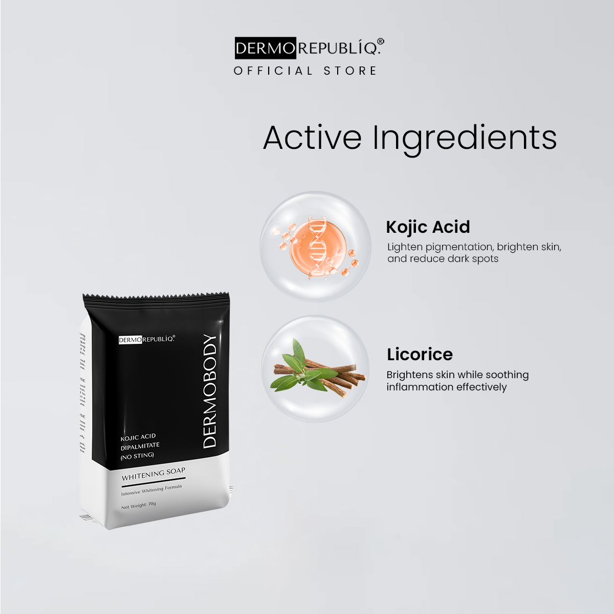 DermoBody Kojic Acid Dipalmitate No Sting Brightening Body Bar