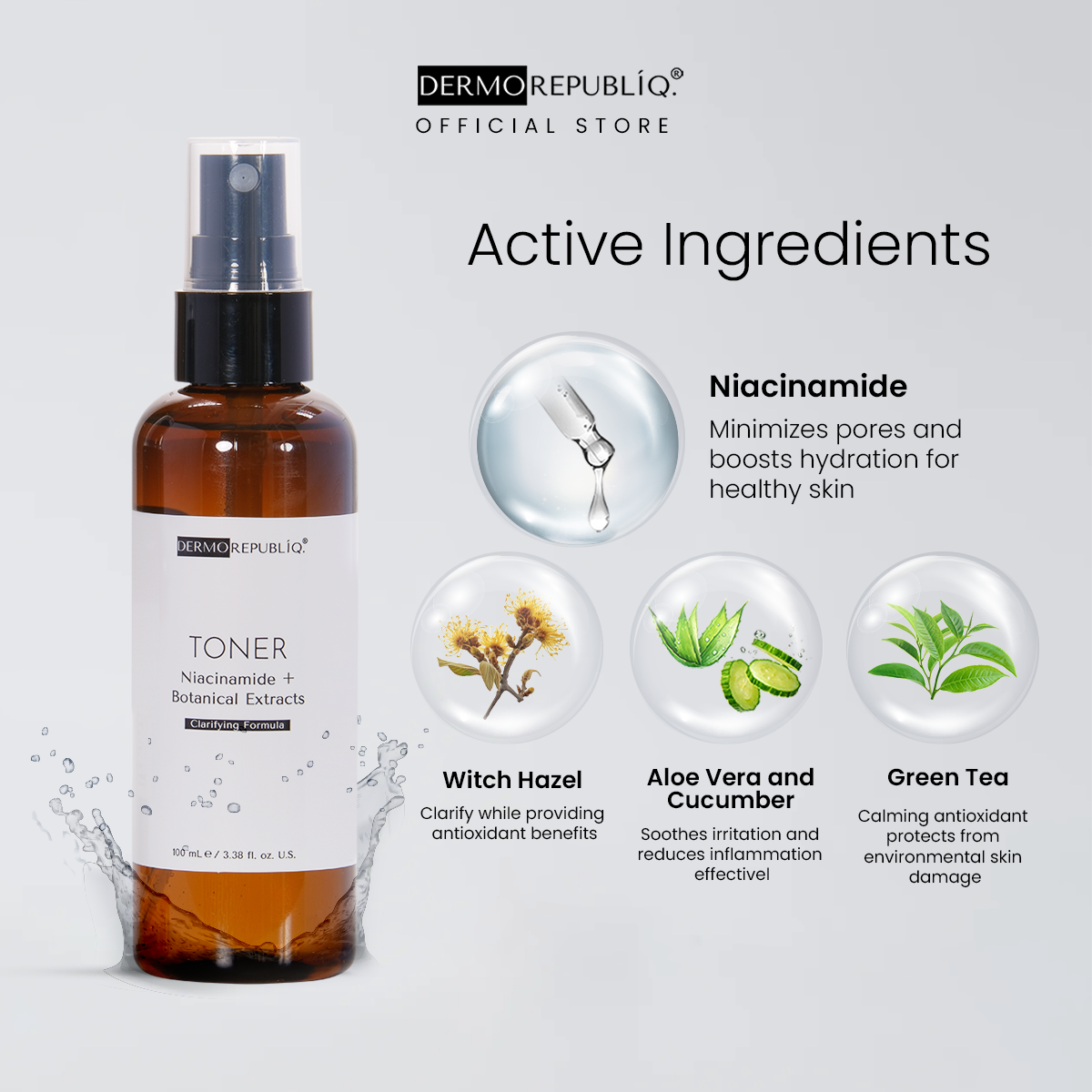 Dermorepubliq Clarifying Formula Toner Niacinamide + Botanical Extracts - 100 mL