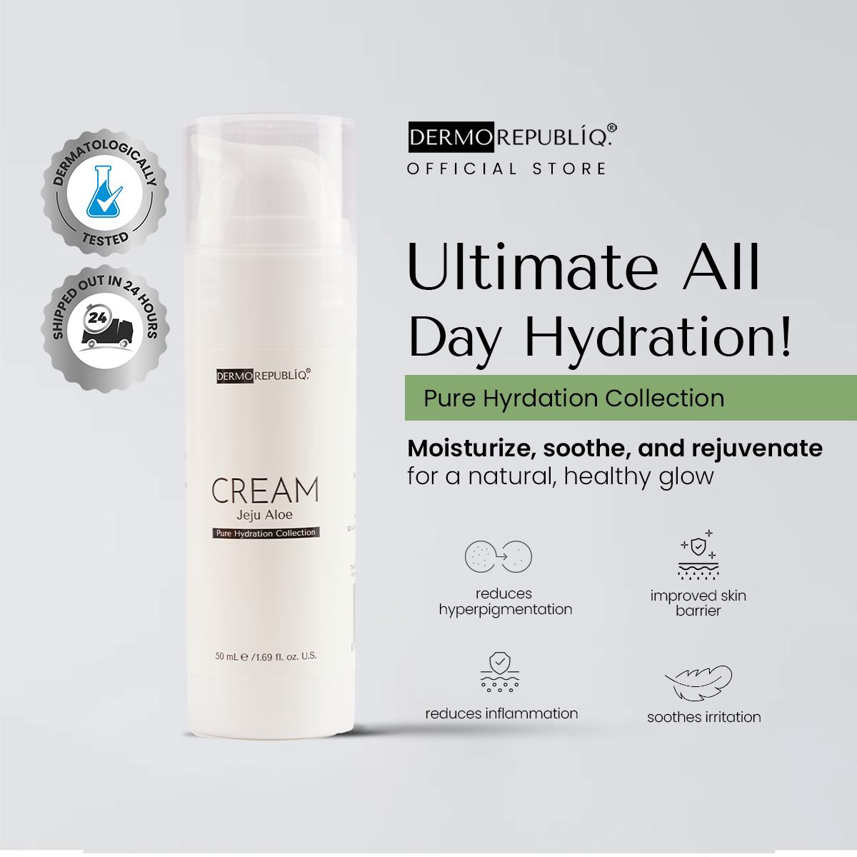 Dermorepubliq Pure Hydration Jeju Aloe Hydrating Cream