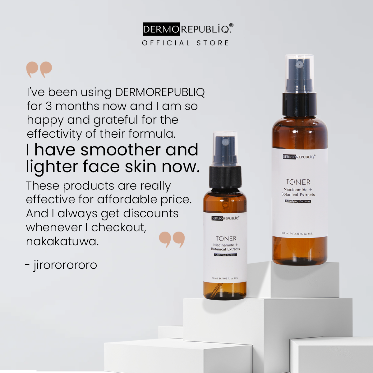 Dermorepubliq Clarifying Formula Toner Niacinamide + Botanical Extracts - 100 mL