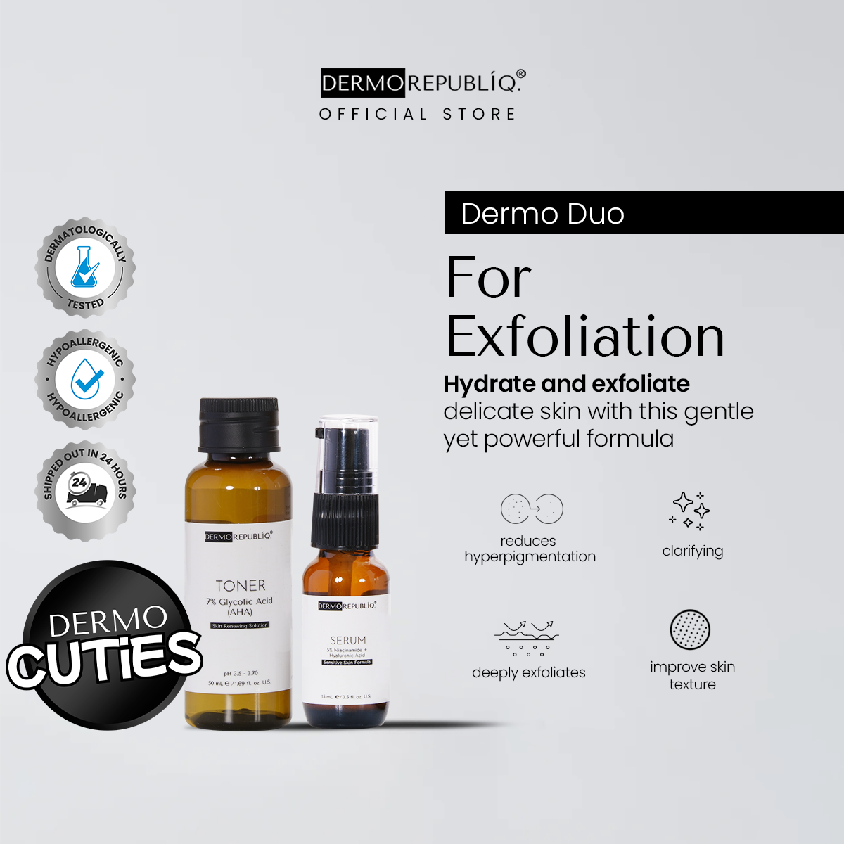 Dermorepubliq Duos - Exfoliation (5% Niacinamide + Glycolic Acid)