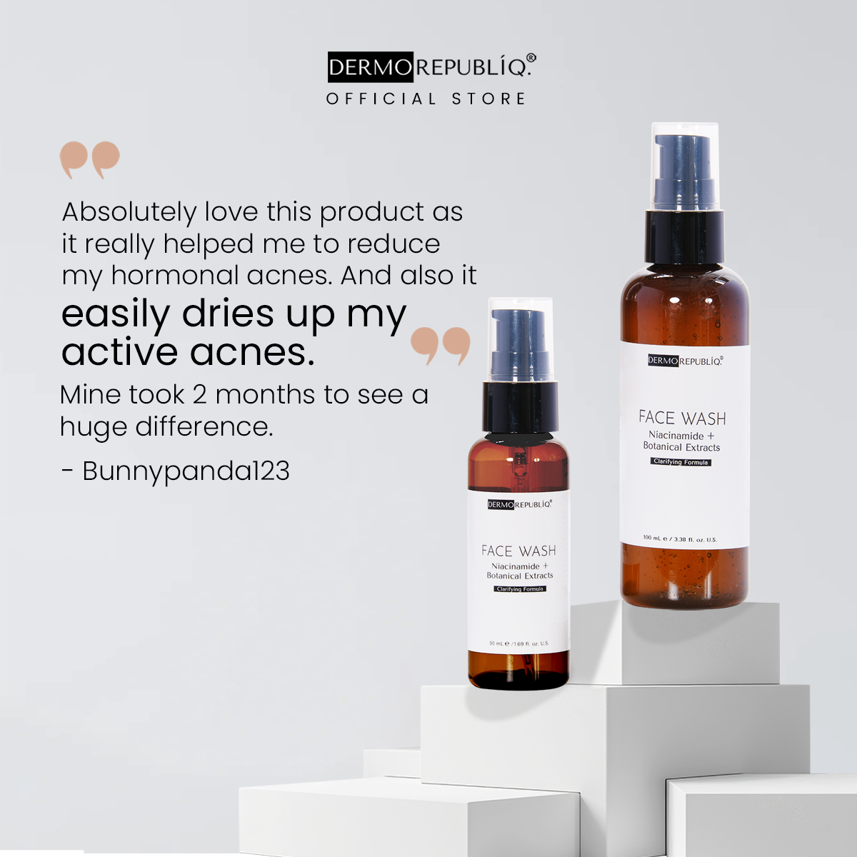 Dermorepubliq Clarifying Gentle Face Wash Niacinamide + Botanical Extracts - 100 mL
