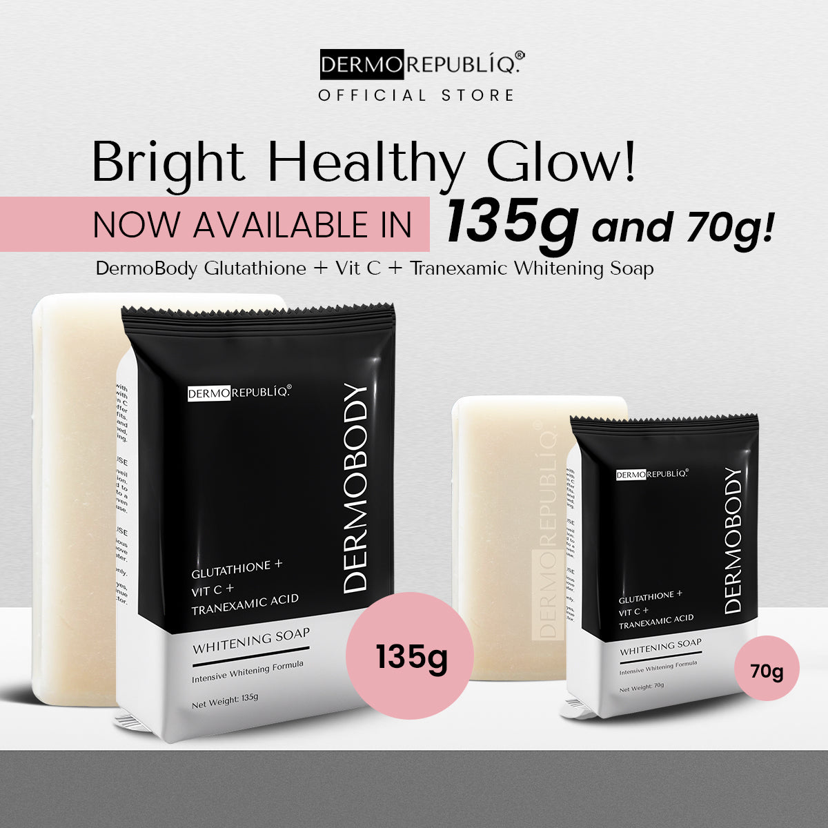 DermoBody Glutathione + Vitamin C + Tranexamic Acid Brightening Body Bar