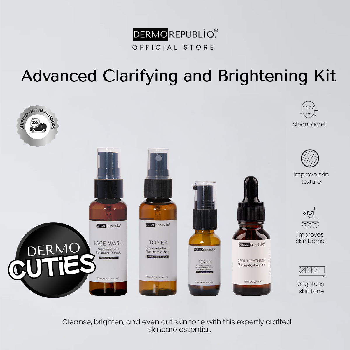 Dermorepubliq Advanced Clarifying and Brightening Kit
