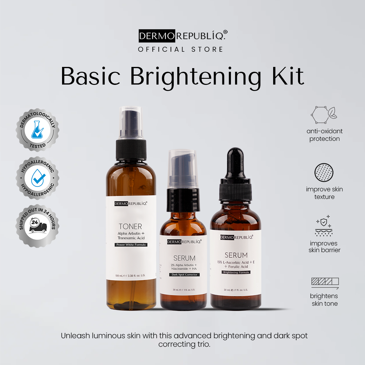 Dermorepubliq Basic Brightening Kit