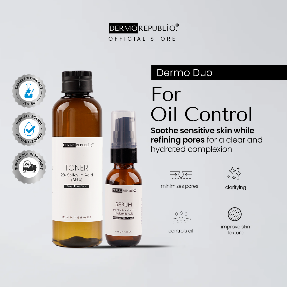 Dermorepubliq Duos  - Oil Control (5% Niacinamide + Salicylic Acid)