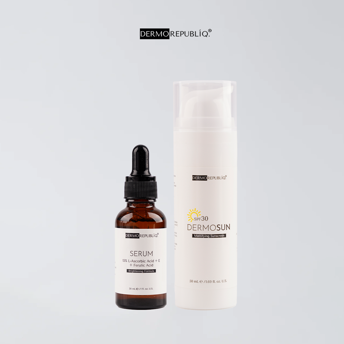 Dermorepubliq Dermo Duo - Protect and Brighten (Dermo Sunscreen SPF30 and 15% L-Ascorbic Acid + E)