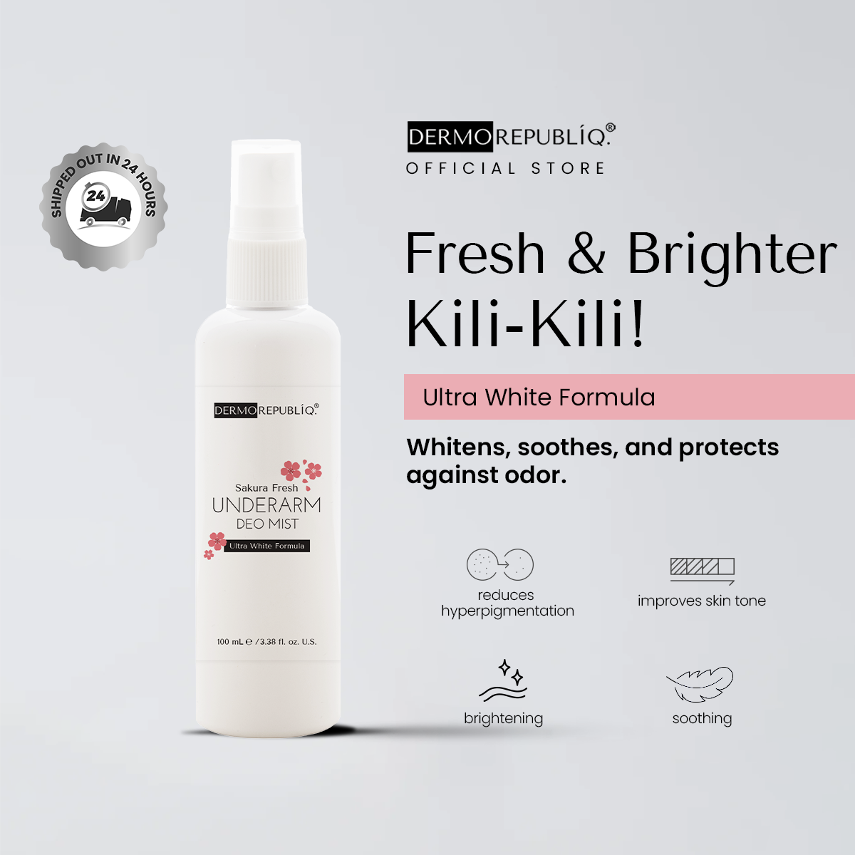Dermorepubliq Sakura Fresh Ultra White Underarm Deo Mist