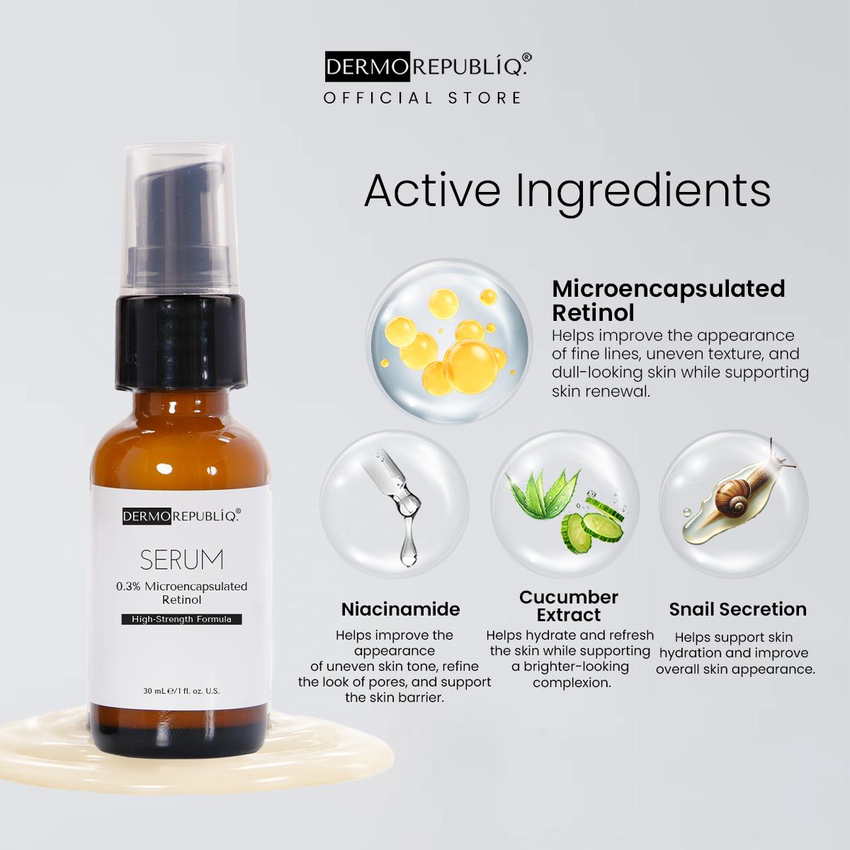 Dermorepubliq 0.3% Microencapsulated Retinol Serum – High-Strength Formula