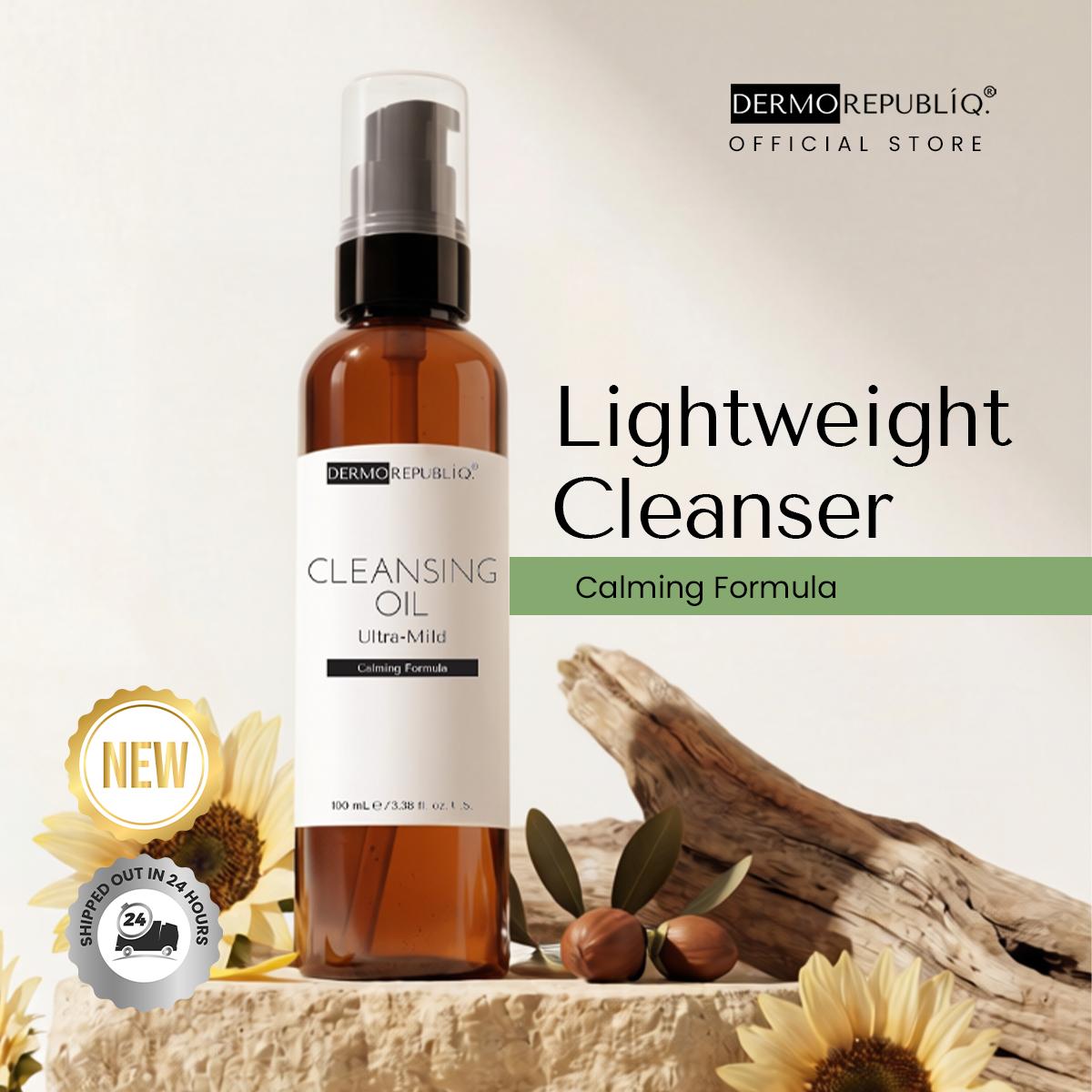 Dermorepubliq Ultra-Mild Cleansing Oil  100ml | Facial Cleanser | Makeup Remover | Double Cleanse Step 1 | Sunflower & Jojoba Oil | Fragrance-Free