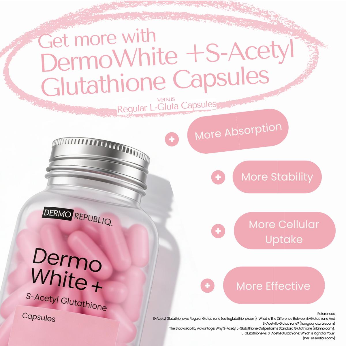 DermoWhite+ S-Acetyl Glutathione | Bundle of 3