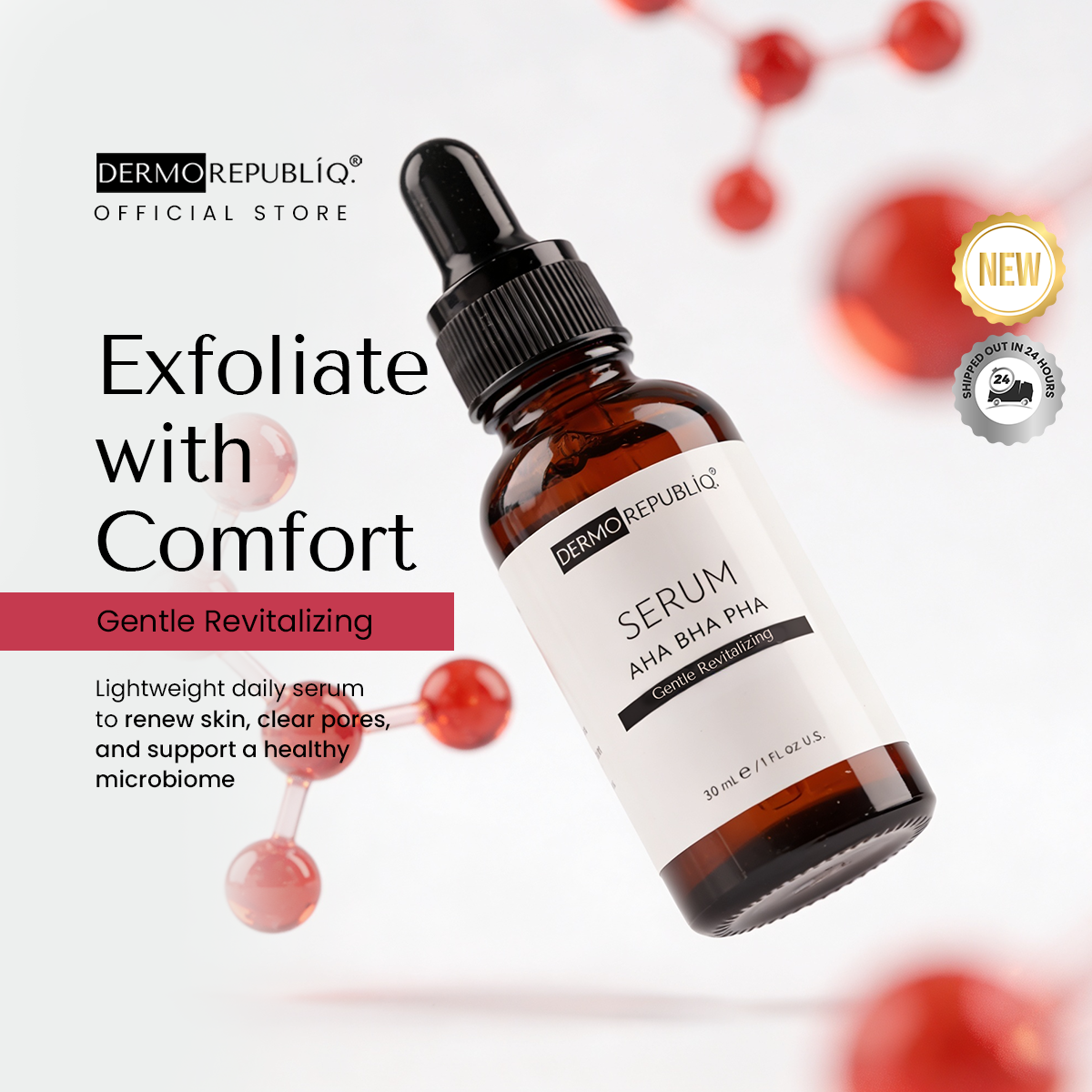 Dermorepubliq AHA BHA PHA Gentle Revitalizing Serum