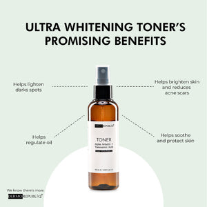 Dermorepubliq Alpha Arbutin + Tranexamic Acid Ultra Whitening Toner - 100 mL