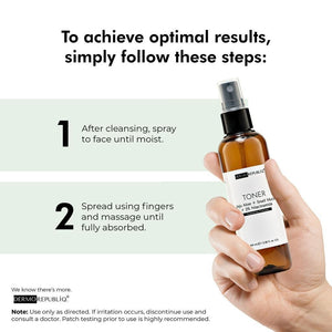 Dermorepubliq Jeju Aloe + Snail Mucin + 2% Niacinamide Hydrating Toner - 100 mL